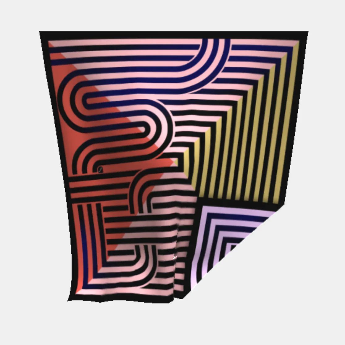 PISTE kiss Wolle Foulard Wolltuch Doubleface