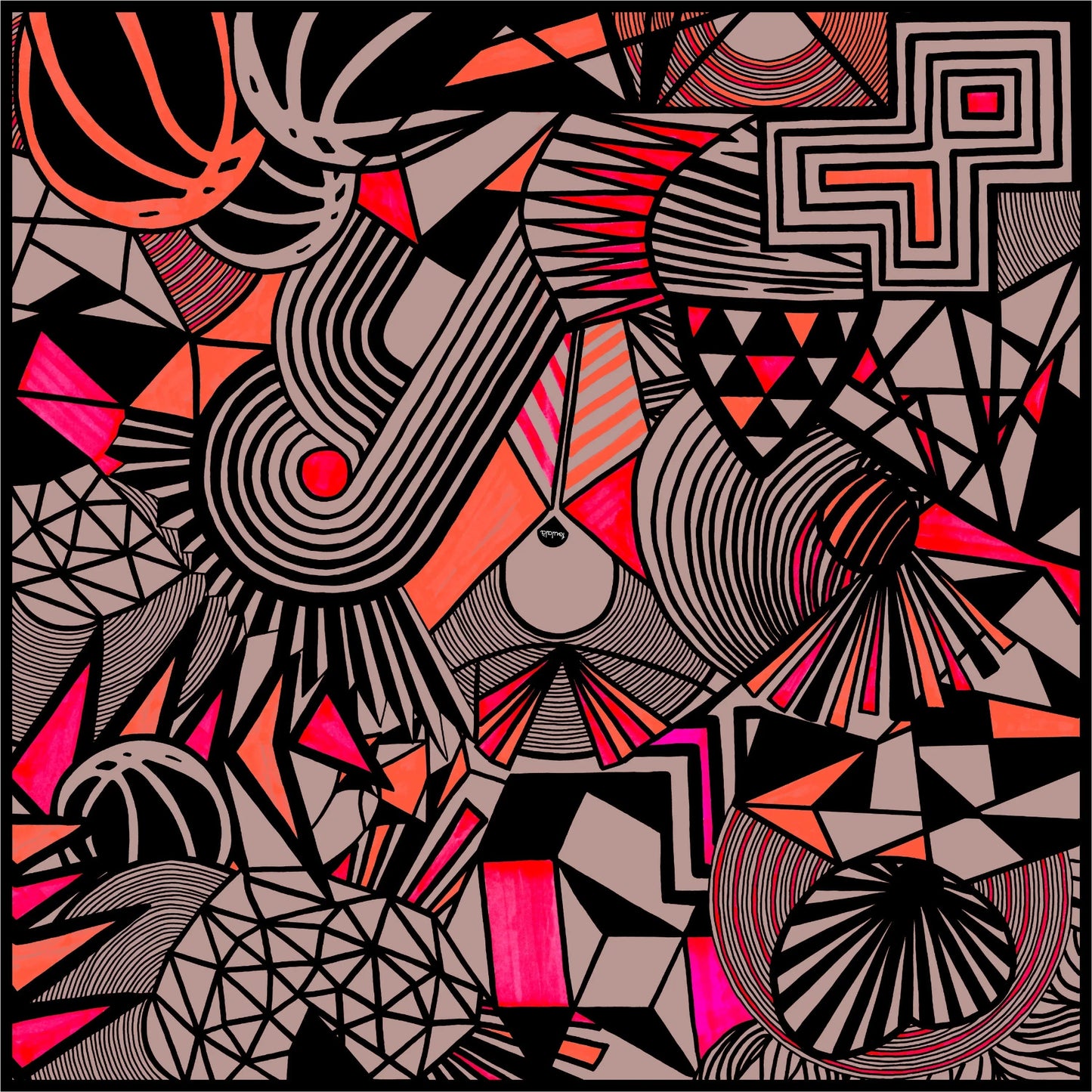 CINDY MC Foulard persimmon rot schwarz