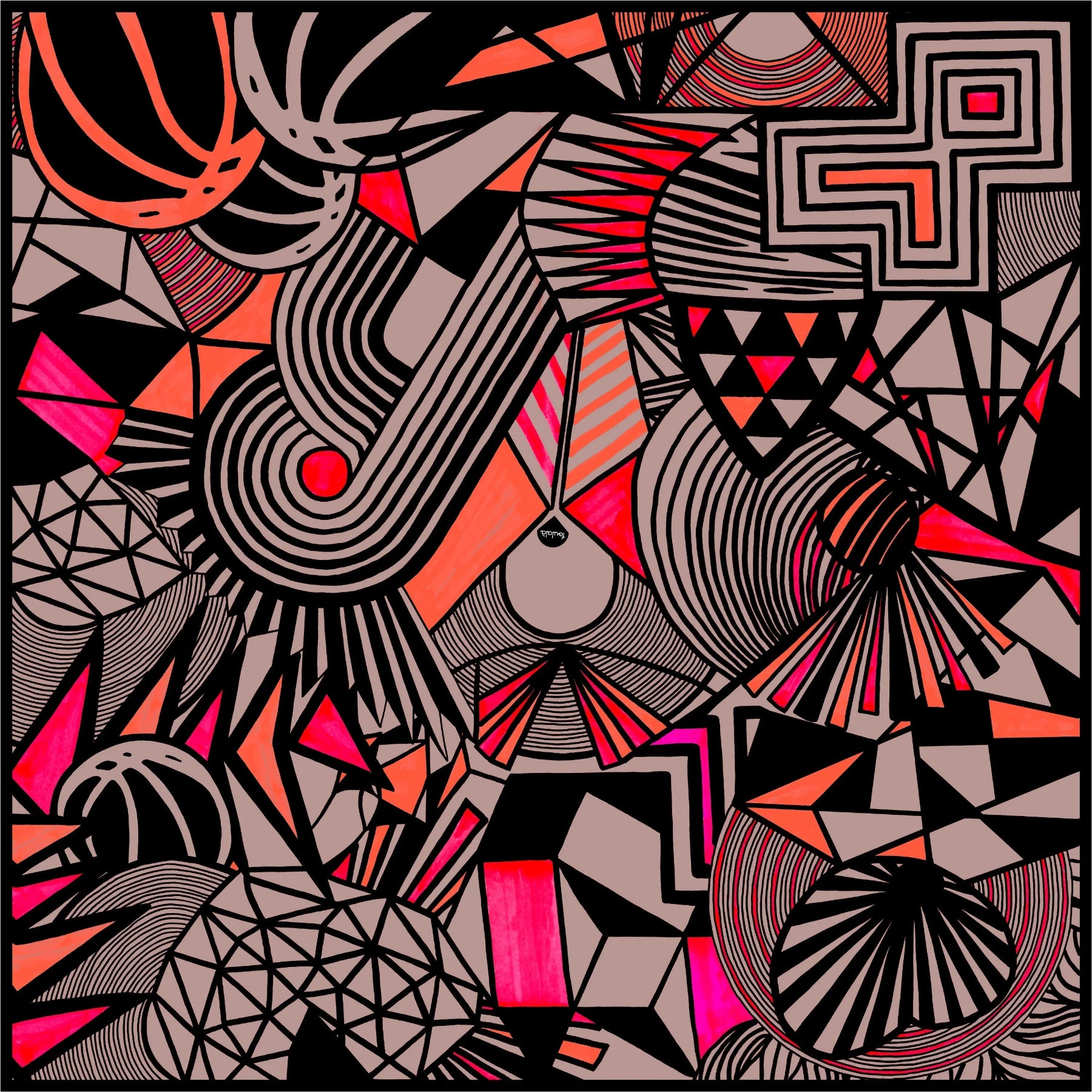 CINDY MC Foulard persimmon rot schwarz